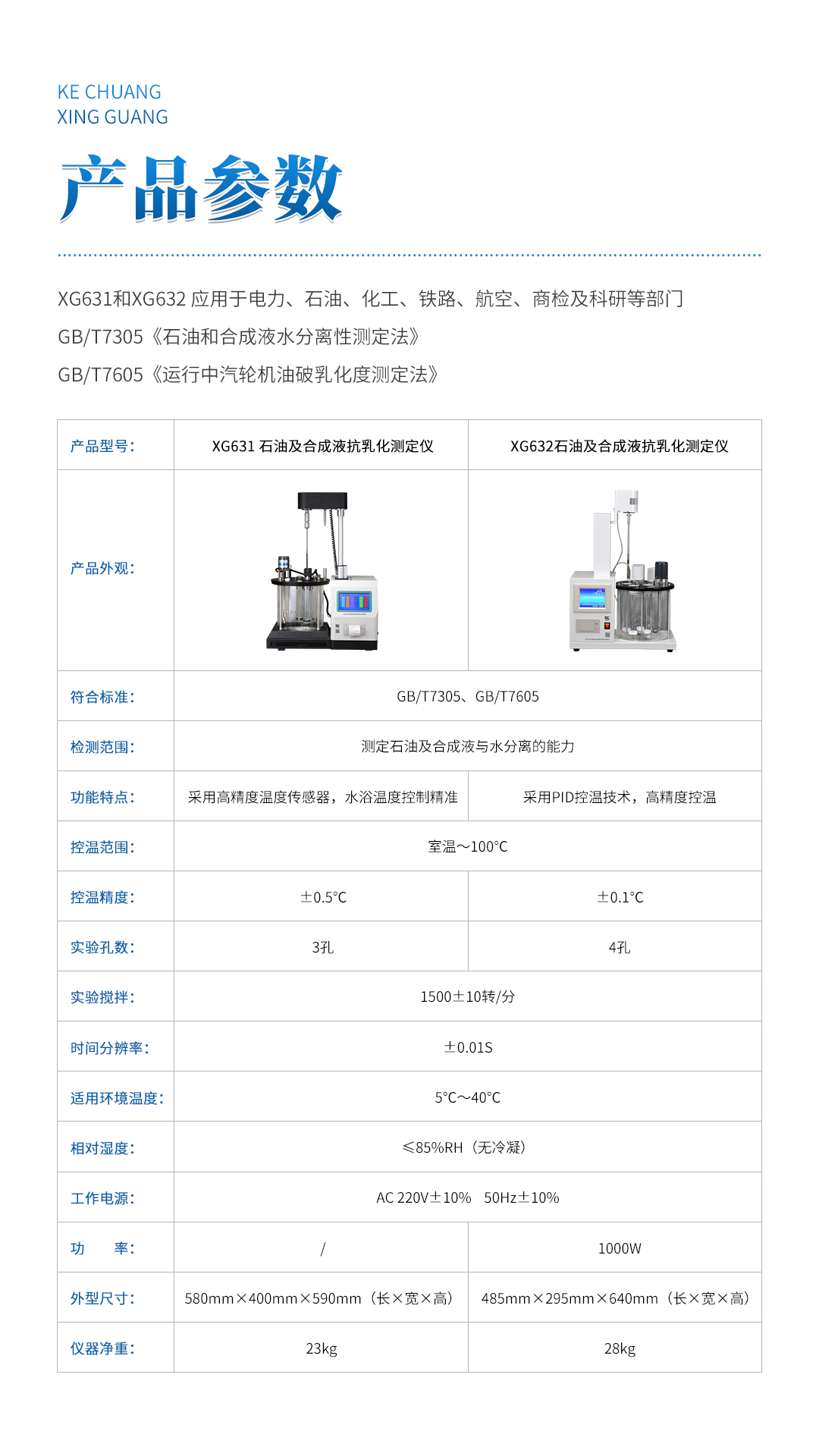 XG632石油及合成液抗乳化测定仪